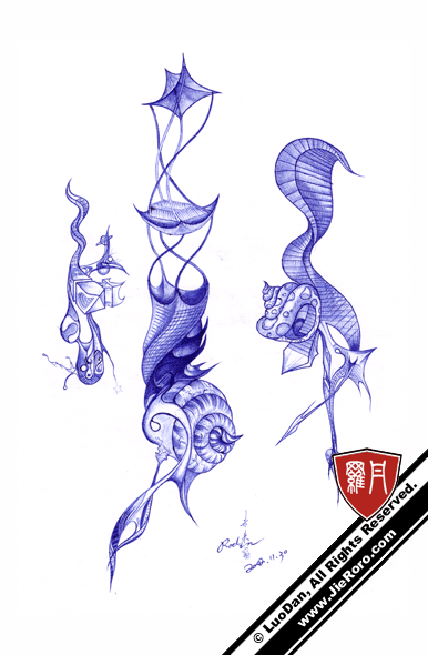 描述-Description：建筑，悬浮天际。流线造型寄以豁达畅快之感。